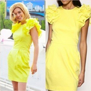 Желтое платье Ксении Бородиной